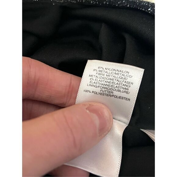 5/$25 Rachel Rachel Roy Women's XS Grey Metallic Halter Bodycon Dress - Picture 5 of 5
